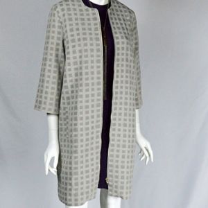 Ronen Chen Gray Grid Coat